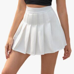 Hoerev Women Girls Sporty High Waist Pleated Tennis Skirt